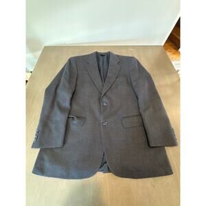 Brooks Brothers 346 Men's blazer silk wool linen blend 41R Charcoal Dark Gray